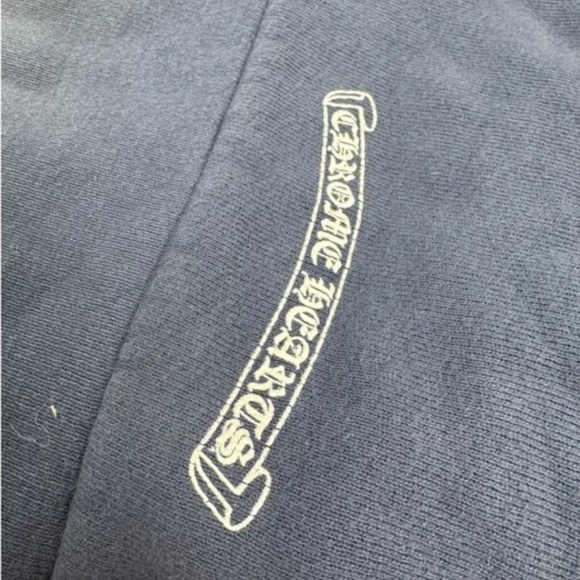 Men's Chrome Hearts Blue Embroidered Zip Front Hoodie Size XXL - Picture 10 of 14